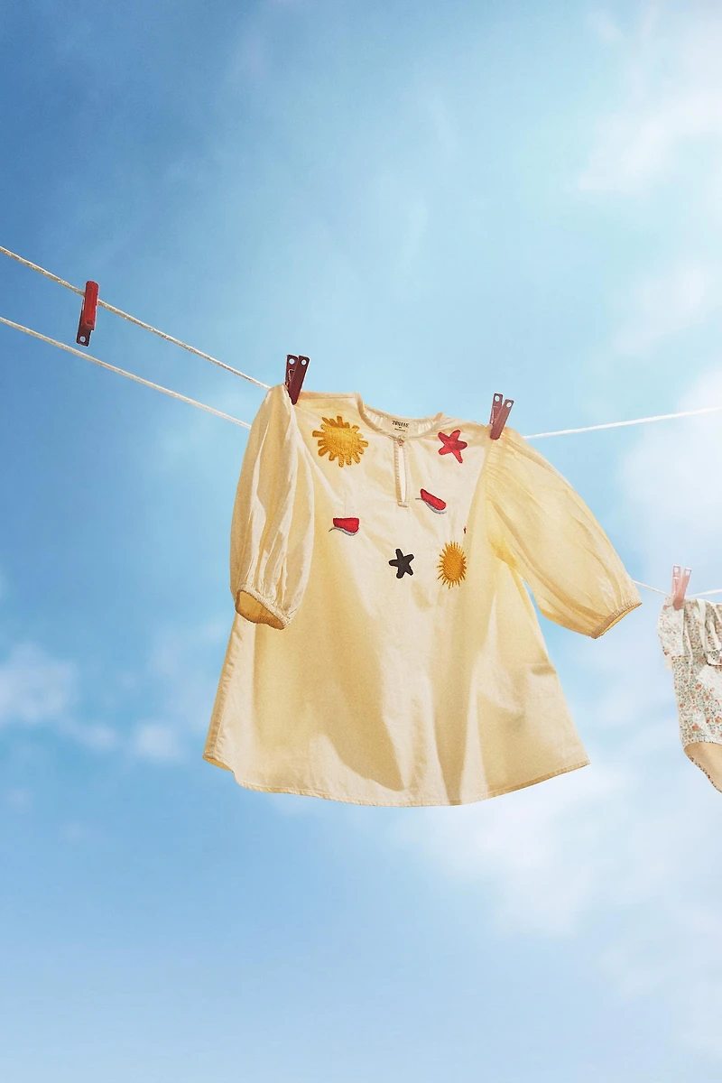 Kids' Embroidered Beach Dress