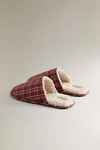 WARM CHECK SLIPPERS