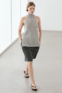 Halterneck knit top