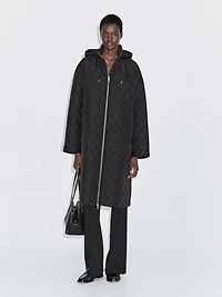 Parka longue matelassée oversize déperlante