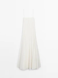 Robe midi bretelles fluide