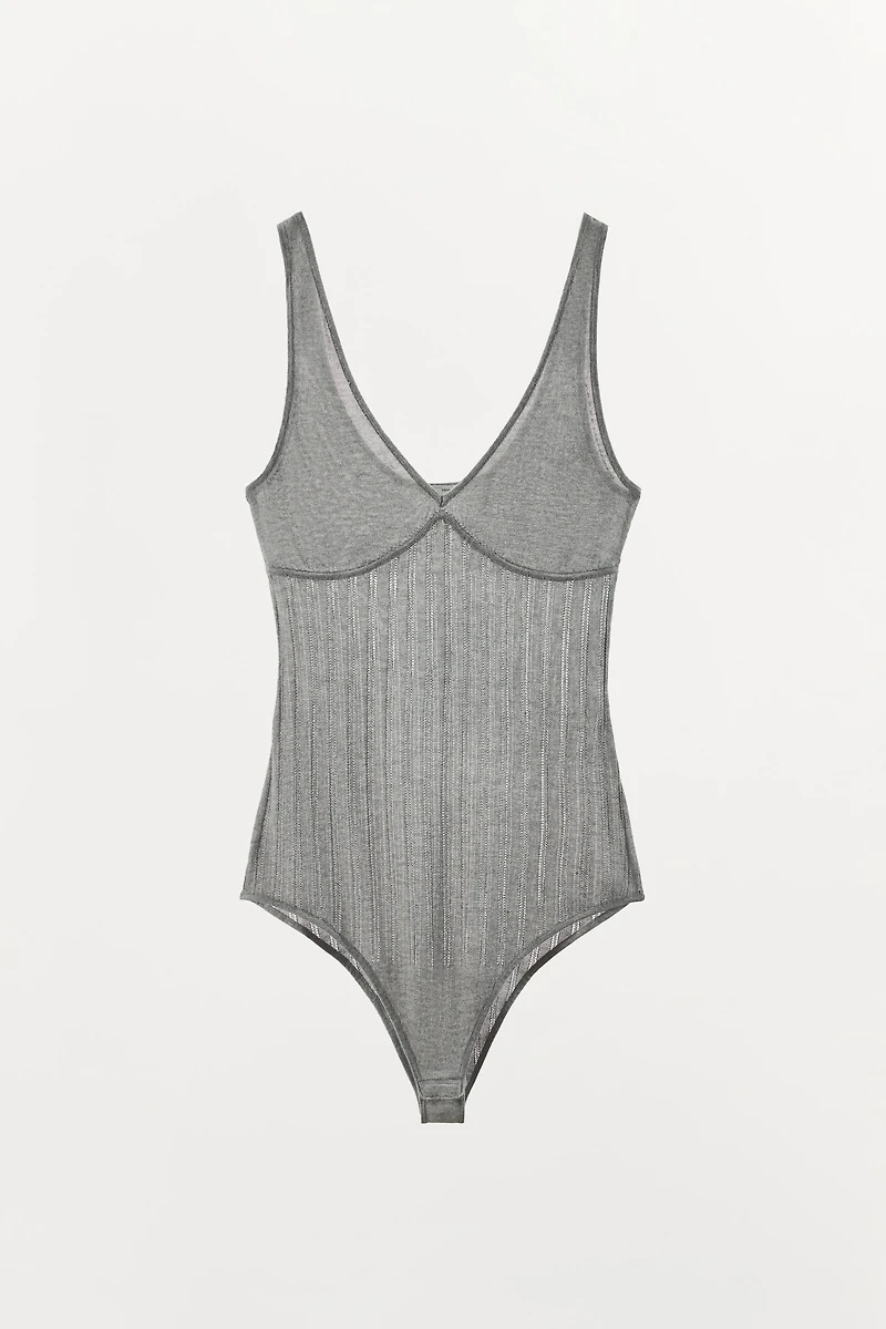 VISCOSE BLEND KNIT BODYSUIT