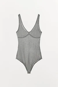 VISCOSE BLEND KNIT BODYSUIT