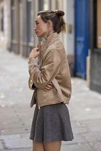 FAUX SUEDE JACKET