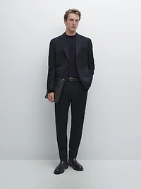 Houndstooth suit trousers