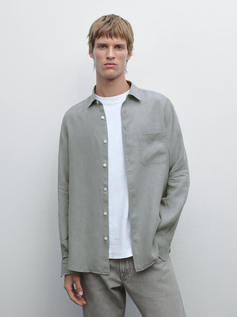 Regular fit shirt with pocket detail