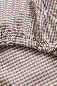 DRAP-HOUSSE ENFANT CARREAUX FIL TEINT