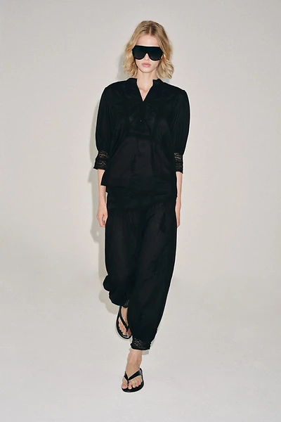ZW COLLECTION EMBROIDERED BALLOON PANTS