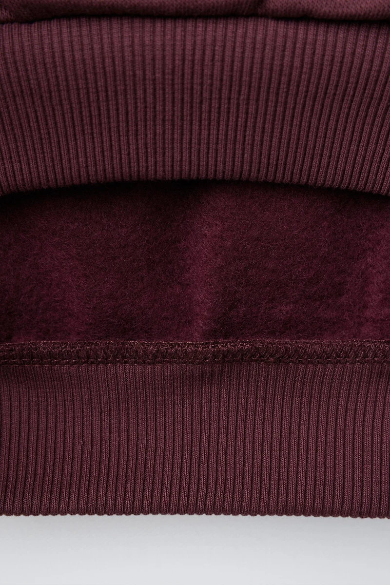 RIB PETER PAN COLLAR SWEATSHIRT