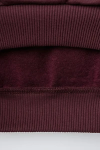 RIB PETER PAN COLLAR SWEATSHIRT
