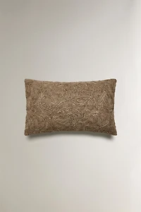 EMBROIDERED THROW PILLOW COVER