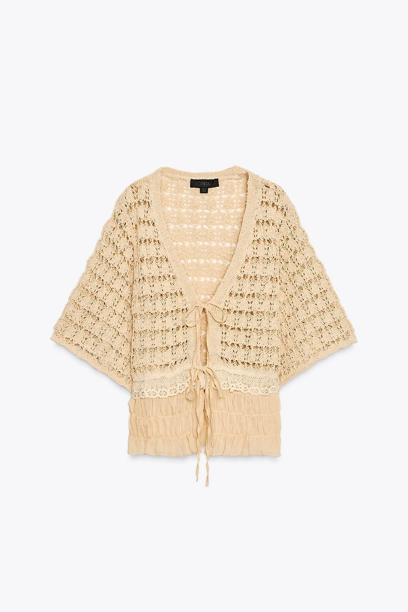 COMBINATION KNIT CARDIGAN