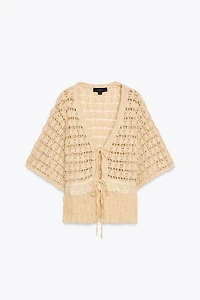 COMBINATION KNIT CARDIGAN