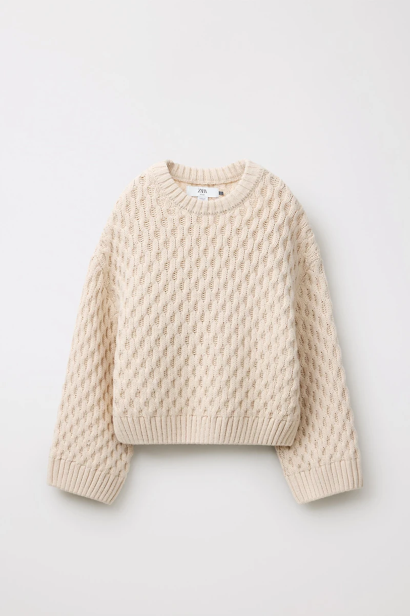 LIMITED EDITION WOOL CABLE KNIT JUMPER