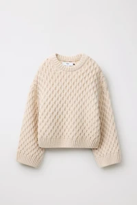 LIMITED EDITION WOOL CABLE KNIT JUMPER