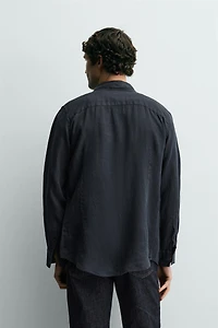 REGULAR FIT 100% LINEN SHIRT