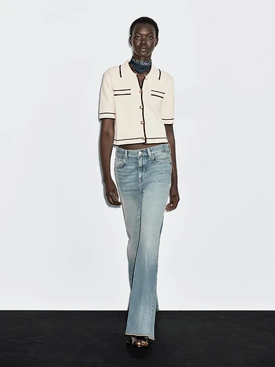 Short sleeve cardigan with button details