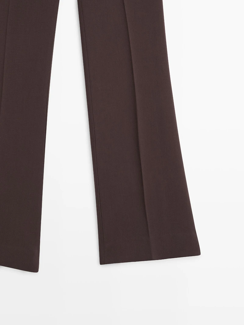 Pantalon flare poche