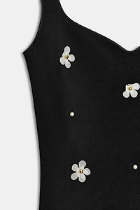 ROBE MIDI STRETCH FLEURS