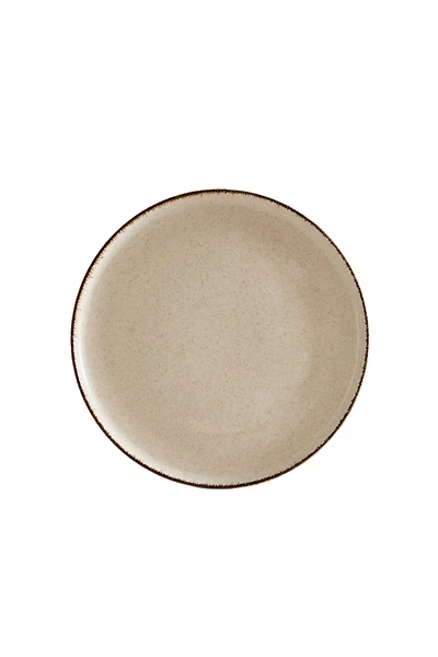 PORCELAIN DINNER PLATE WITH ANTIQUE FINISH RIM