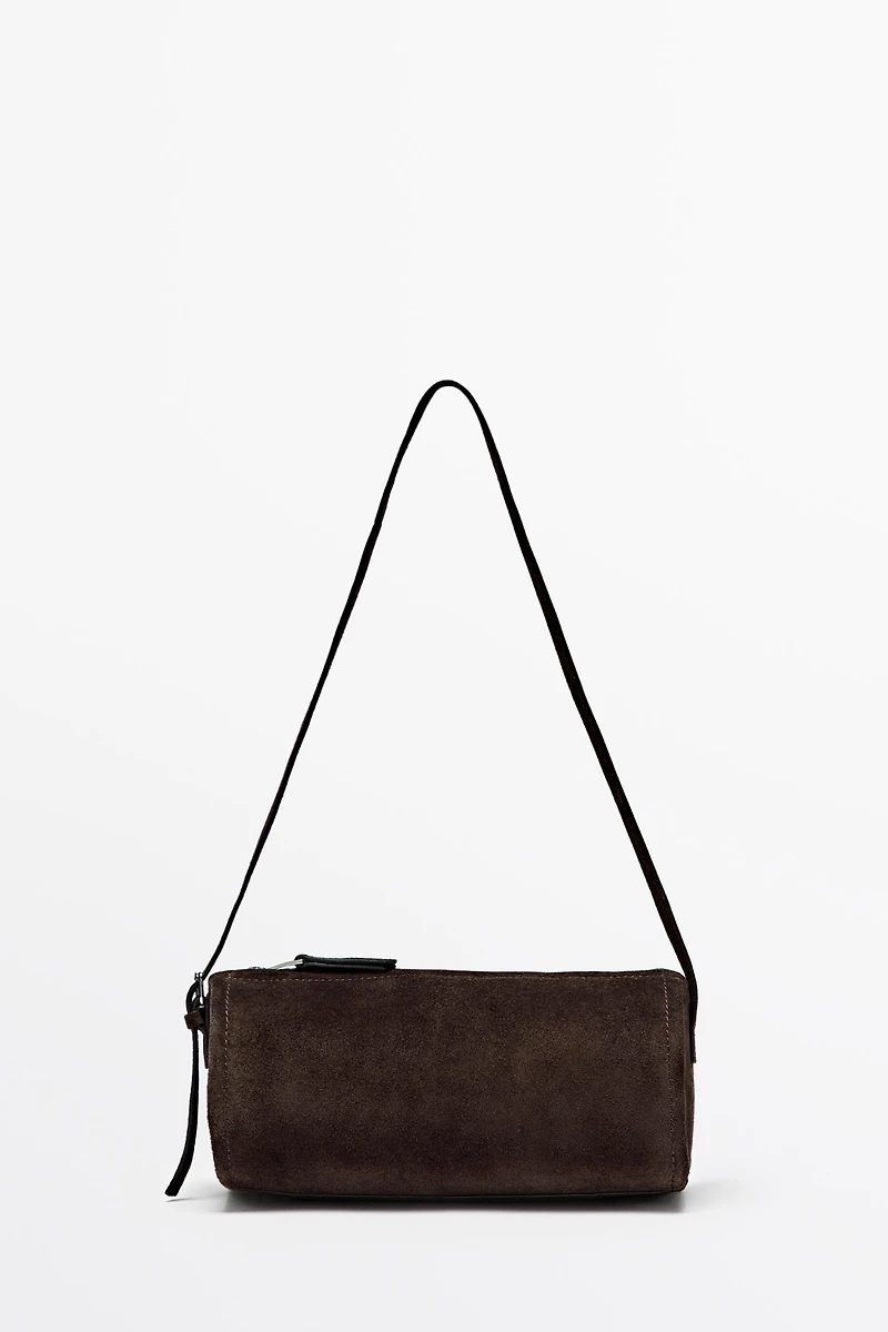 Sac à bandoulière en croûte de cuir