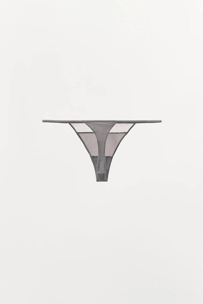 COMBINATION TULLE THONG