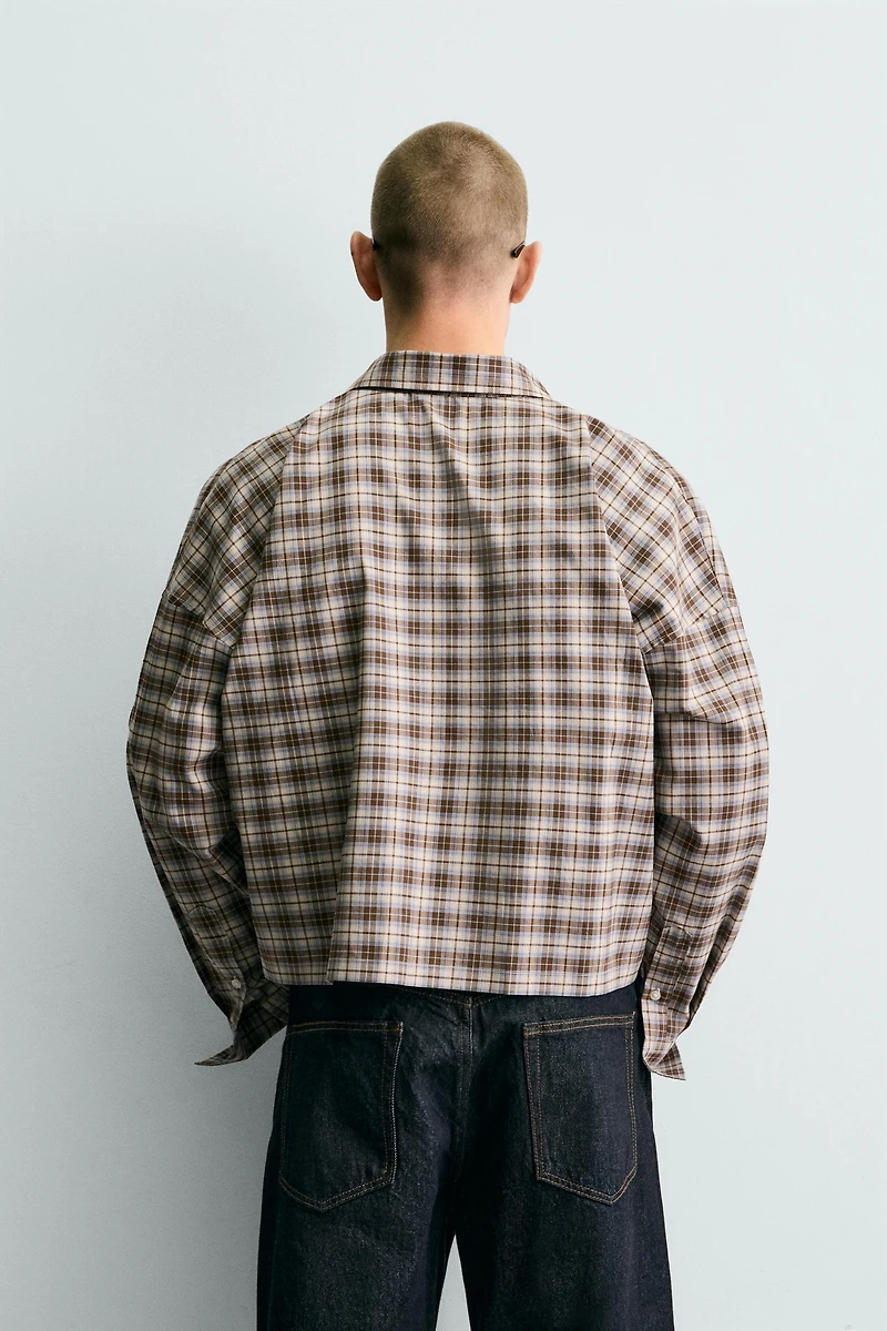 CHEMISE POLO COUPE BOXY À CARREAUX