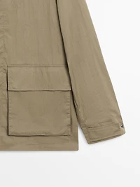 Parka poches coton mélangé