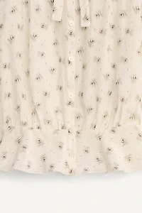 LIMITED EDITION PRINTED BLOUSE WITH TIES