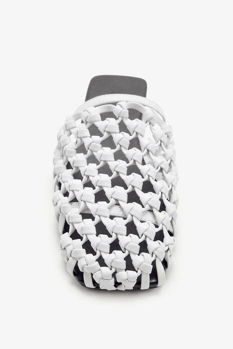 LIMITED EDITION BRAIDED LEATHER SLINGBACK SHOES