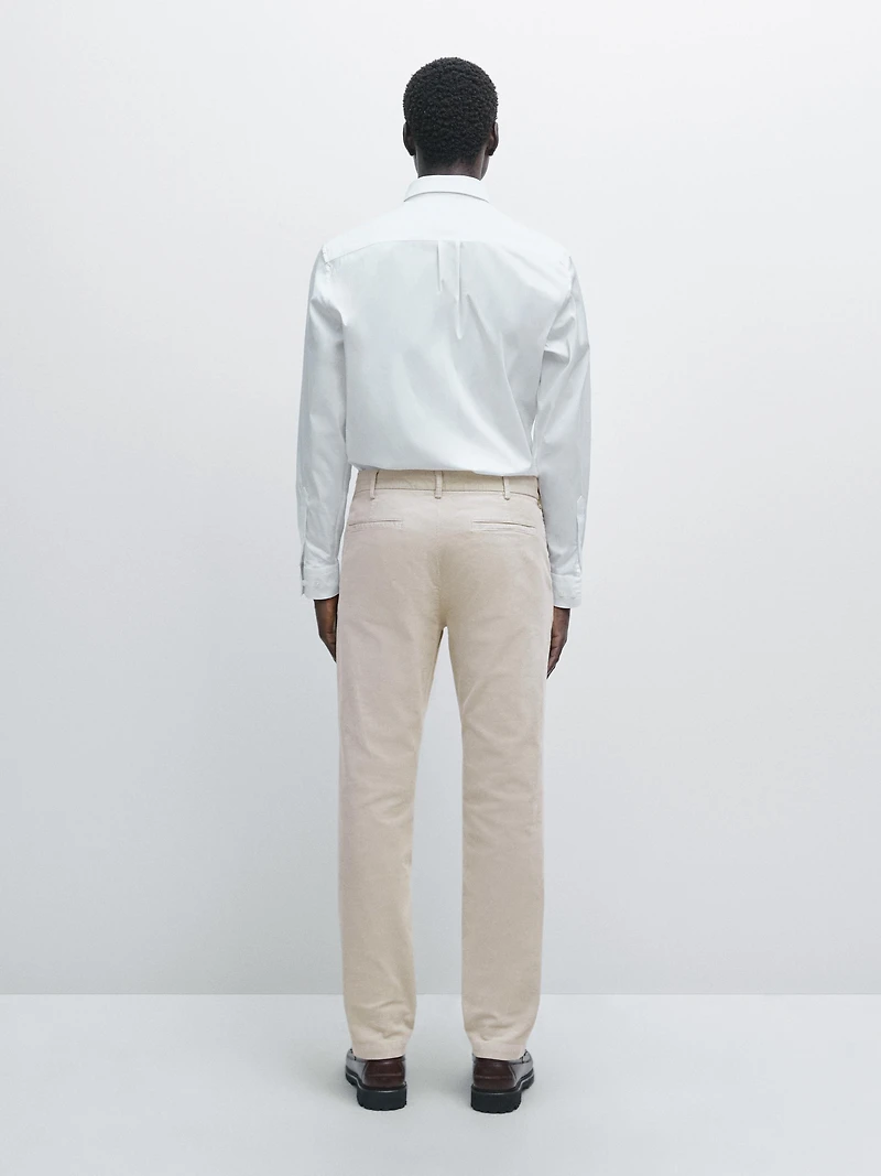 Slim fit corduroy trousers
