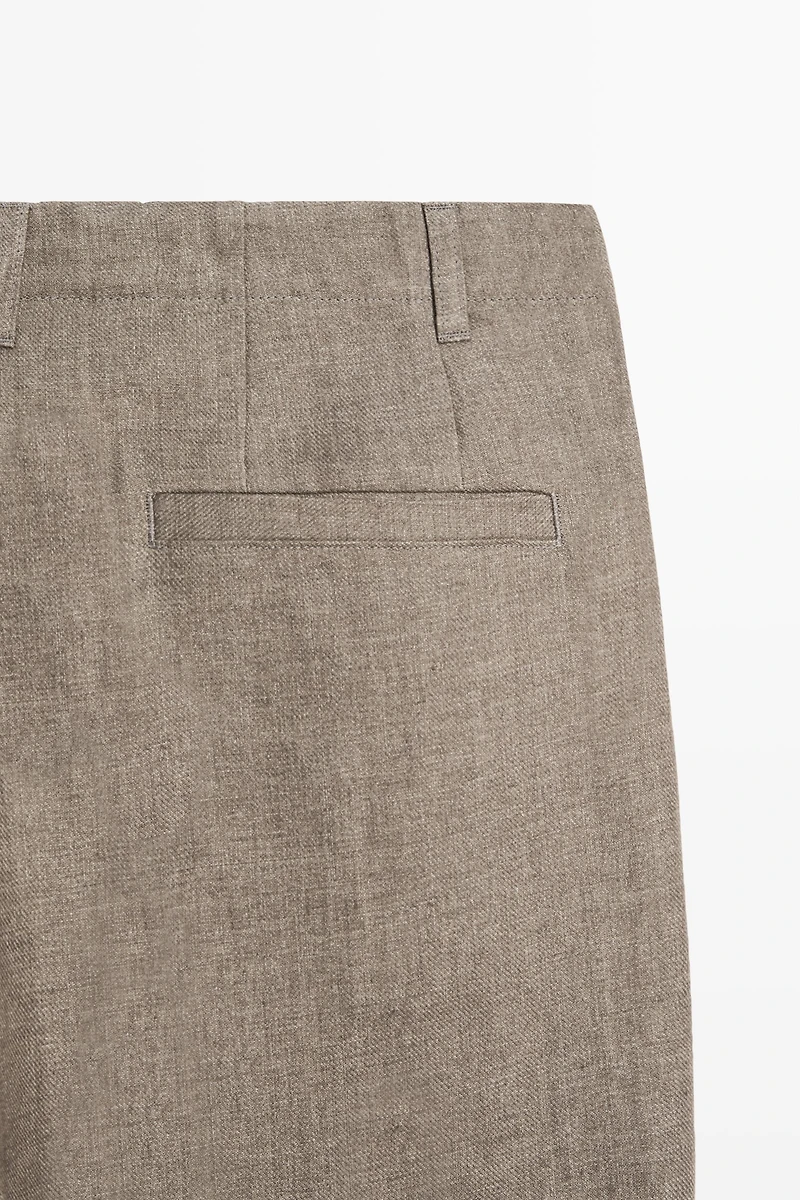 Faded total look 100% linen pants