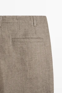 Faded total look 100% linen pants