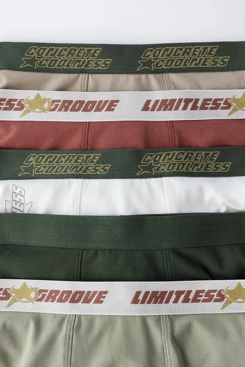 6-14 ANS/ LOT DE CINQ BOXERS LOGO