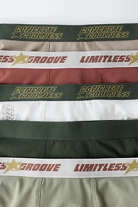 6-14 ANS/ LOT DE CINQ BOXERS LOGO