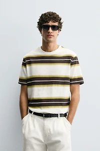 TEE-SHIRT JACQUARD RAYURES
