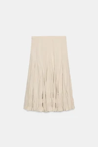GODET MIDI SKIRT