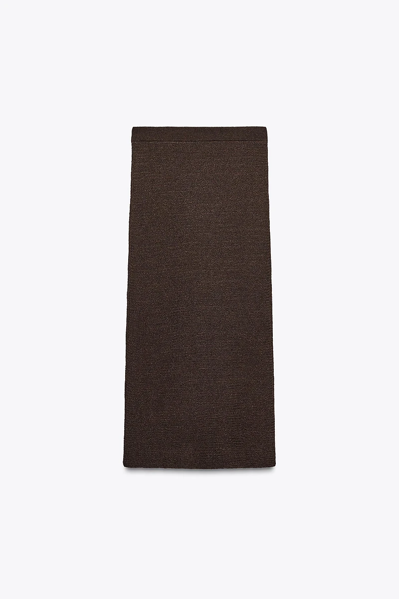 TEXTURED KNIT MAXI SKIRT