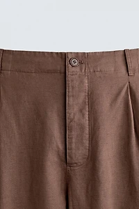 HEMP AND COTTON RELAXED FIT PANTS