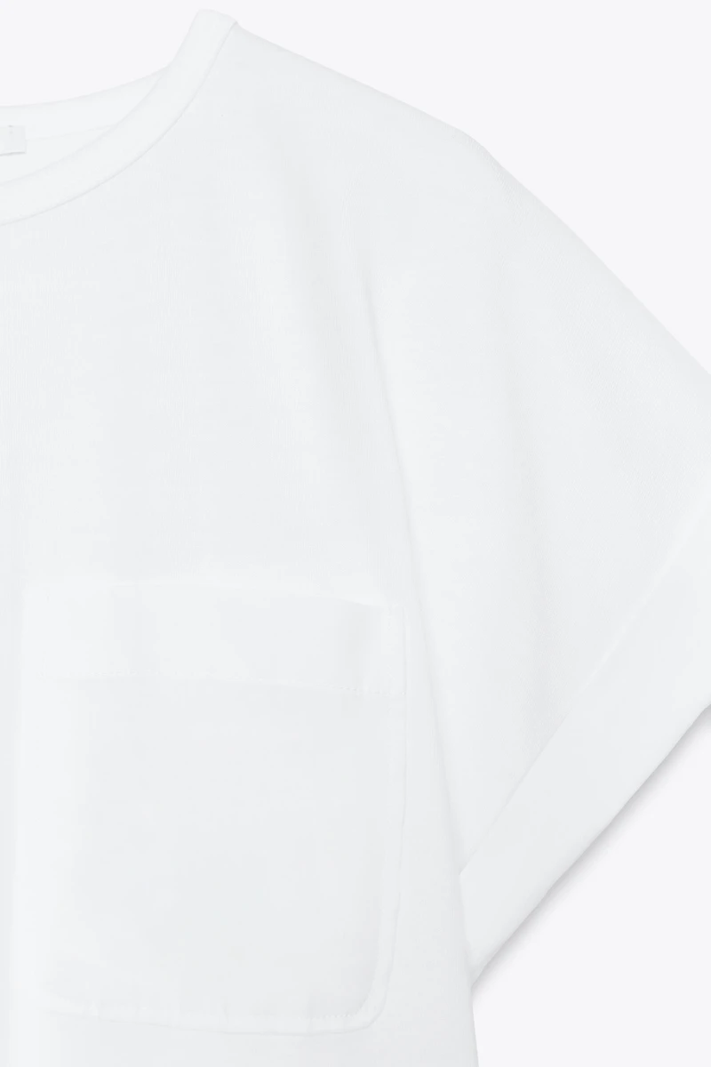 T-SHIRT À POCHE EN POPELINE