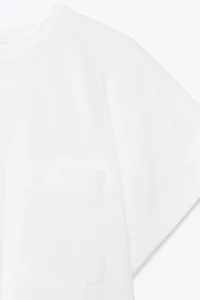 T-SHIRT À POCHE EN POPELINE