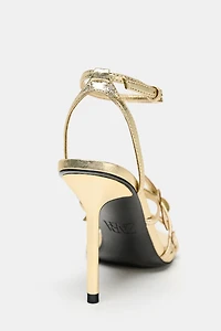 METALLIC EFFECT FANCY SANDALS