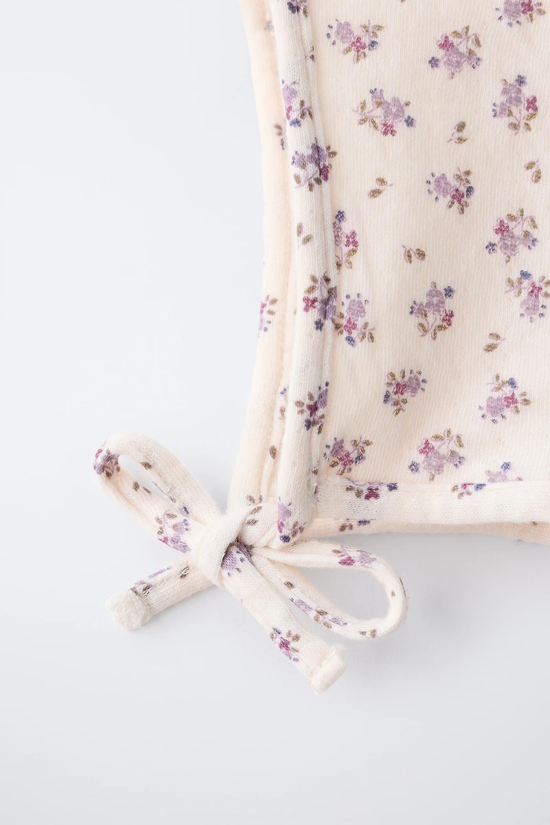 FLORAL PRINT BONNET