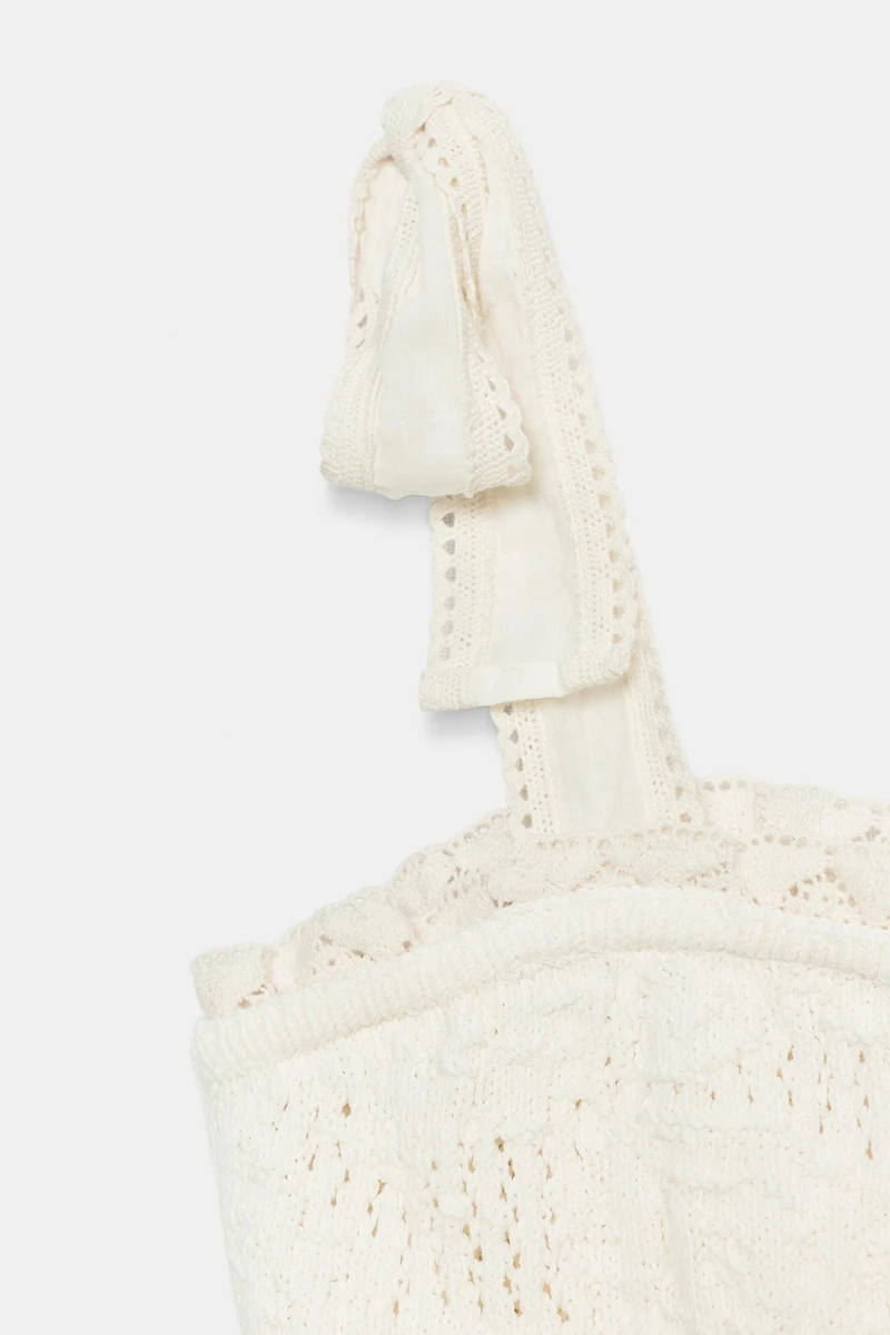 ROMANTIC KNIT TIE TOP