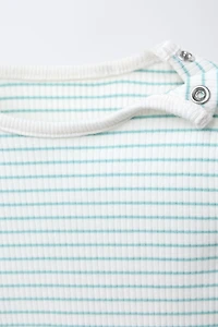 STRIPED BODYSUIT AND LEGGINGS SET