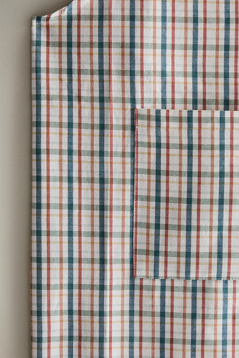 CHECK COTTON APRON