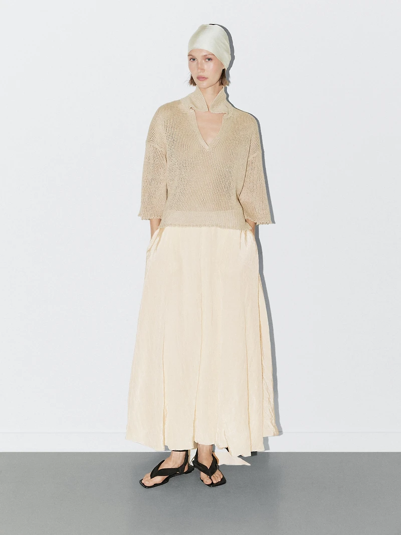 Polo sweater with open collar - STUDIO