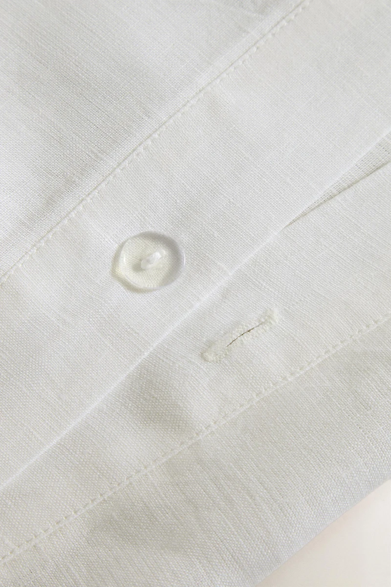 LINEN HEMSTITCH DUVET COVER
