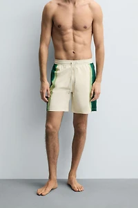 LONG STRIPED PRINT SWIMSUIT