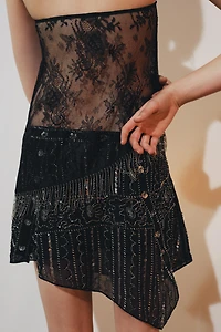 BEADED HALTER TOP